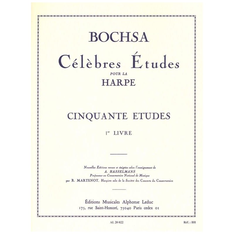 Etudes pour harpe de Bochsa AL20022 Le kiosque à musique Etudes pour harpe de Bochsa AL20022 Le kiosque à musique