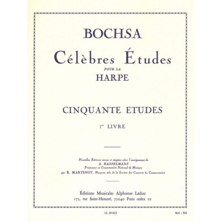 Etudes pour harpe de Bochsa AL20022 Le kiosque à musique