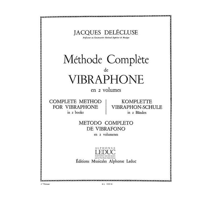 Méthode complète de vibraphone partition