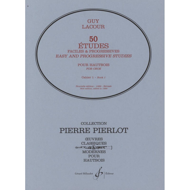 50 Etudes faciles et progressives partition hautbois