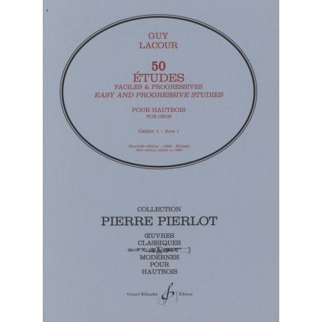 50 Etudes faciles et progressives partition hautbois