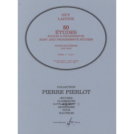 50 Etudes faciles et progressives partition hautbois