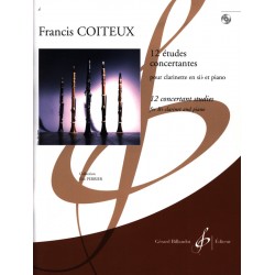 12 Etudes concertantes de Coiteux pour clarinette G6302B le kiosque à musique