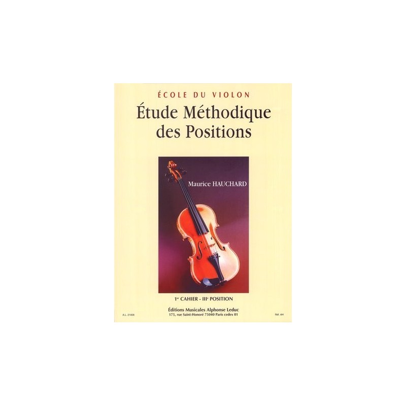 Partition violon Maurice Hauchard - Etude des positions - Avignon Partition violon Maurice Hauchard - Etude des positions - Avignon