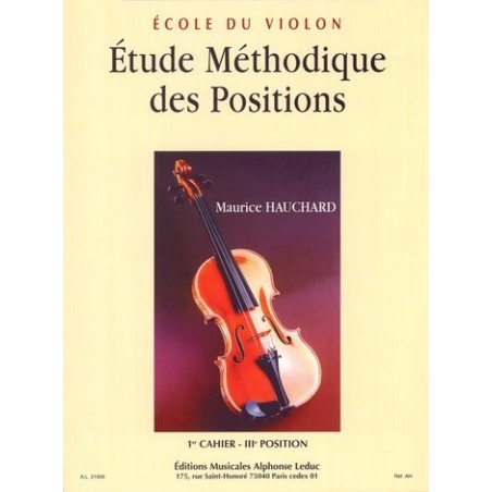 Etude méthodique des positions partition violon