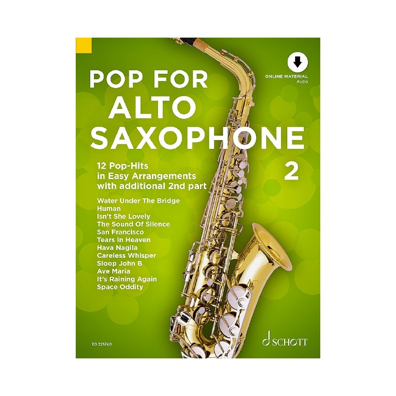 Pop for alto saxophone partition