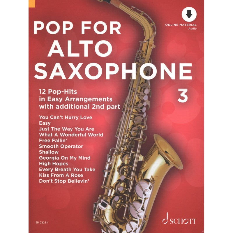 Pop for alto saxophone partition