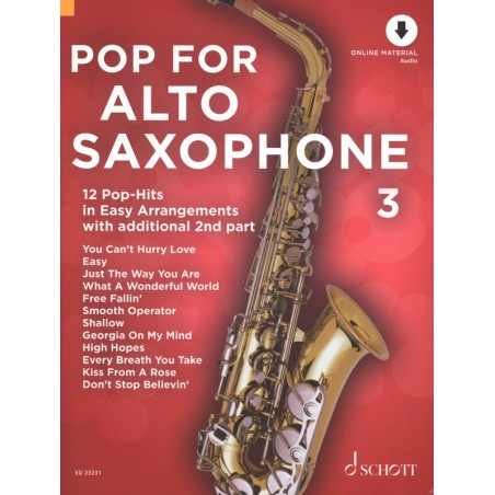 Pop for alto saxophone partition