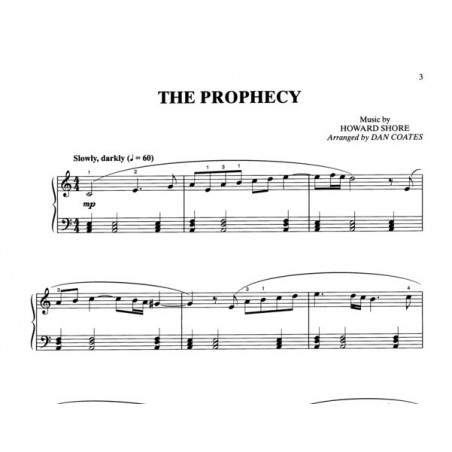 le seigneur des anneaux partition piano
