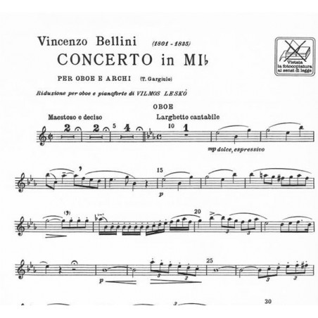 bellini concerto hautbois partition