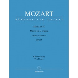 Partition Mozart Missa Solemnis chant et piano BA4881A le kiosque à musique Avignon