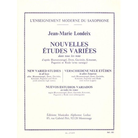 londeix nouvelles etudes variees partition