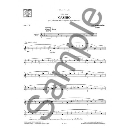 gazebo partition saxophone