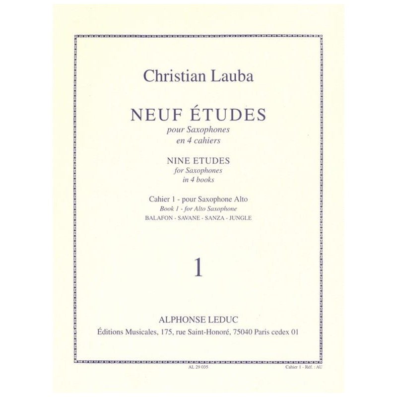 9 Etudes de Christian Lauba Al29035 le kiosque à musique Avignon 9 Etudes de Christian Lauba Al29035 le kiosque à musique Avignon