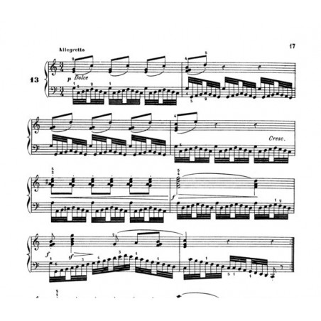 czerny etudes main gauche partition piano