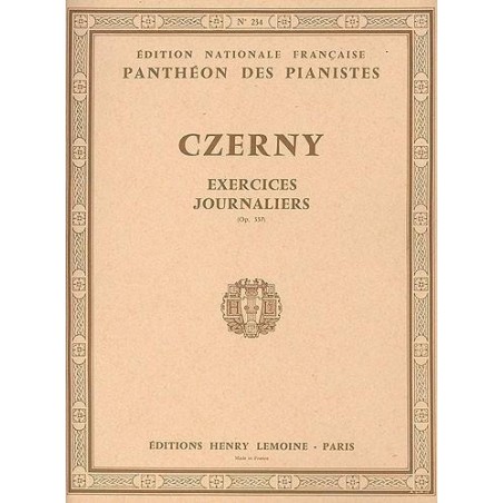 Czerny 40 exercices journaliers opus 337 HLP234 - le kiosque à musique Avignon