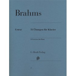 Brahms 51 exercices partition piano urtext
