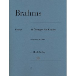 Brahms 51 exercices partition piano urtext