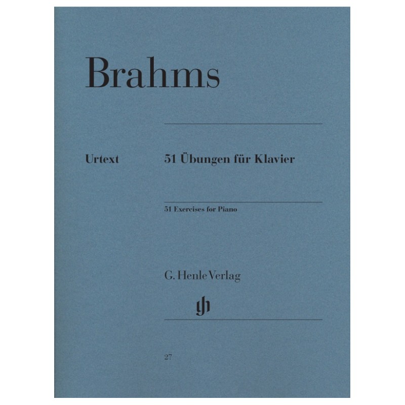 Brahms 51 exercices partition piano urtext