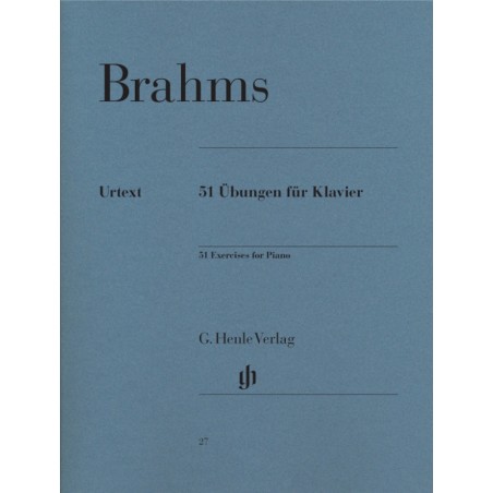 Brahms 51 exercices partition piano urtext