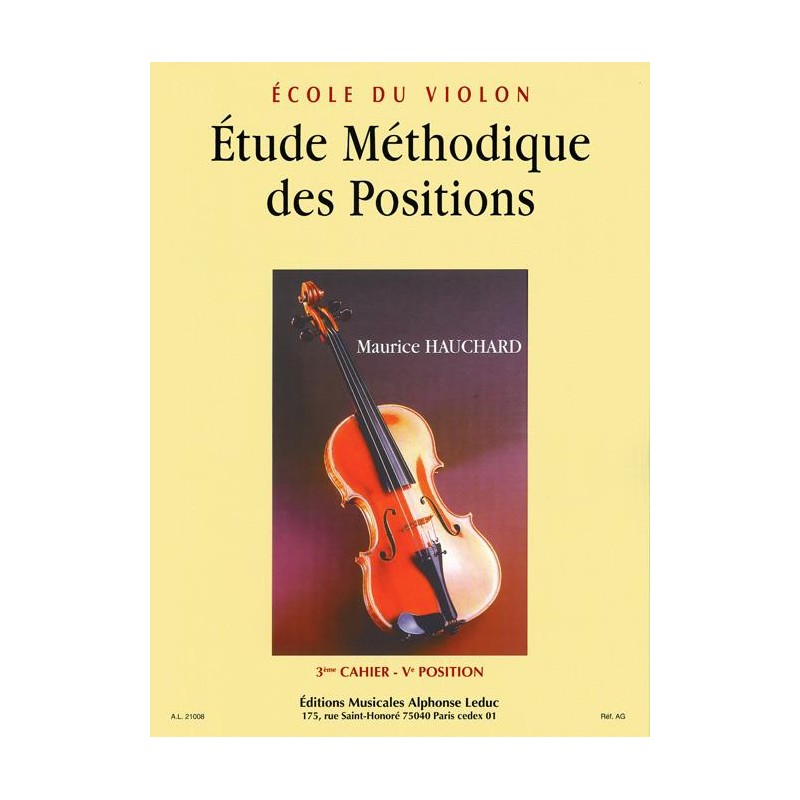 hauchard étude méthodique des positions partition violon