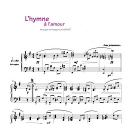 Partition l'Hymne à l'amour pour piano solo - Avignon Nîmes Marseille