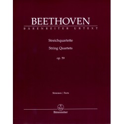 Beethoven Quatuor à cordes Opus 59 - Partition urtext