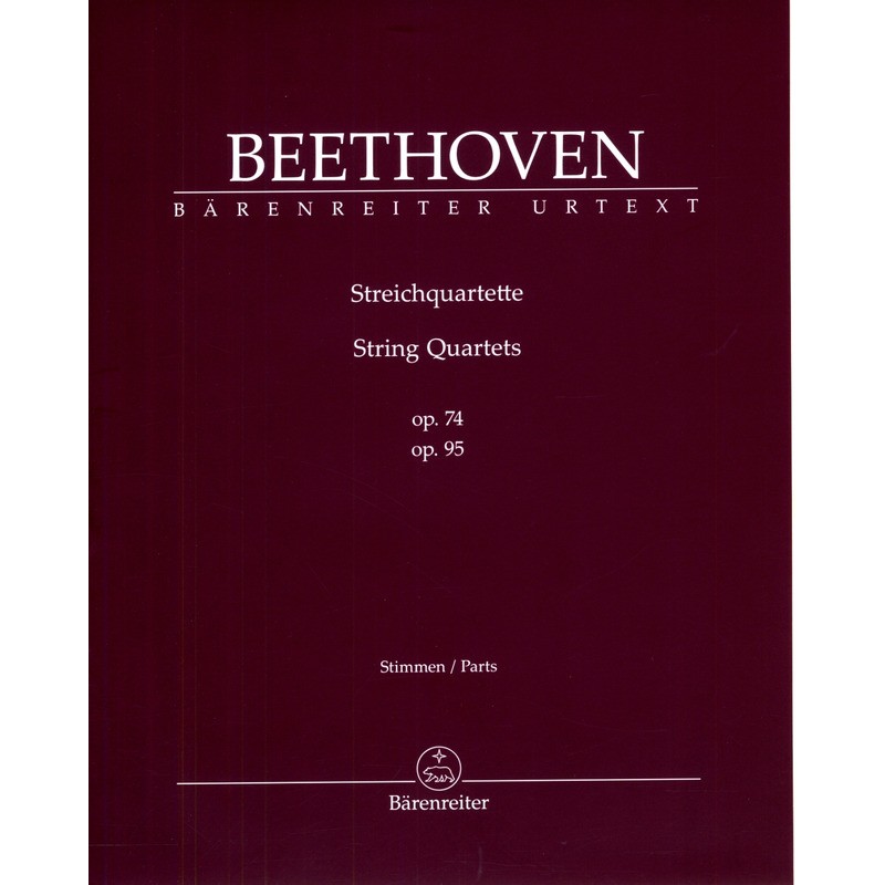 Beethoven Quatuors Opus 74 Opus 95 partition