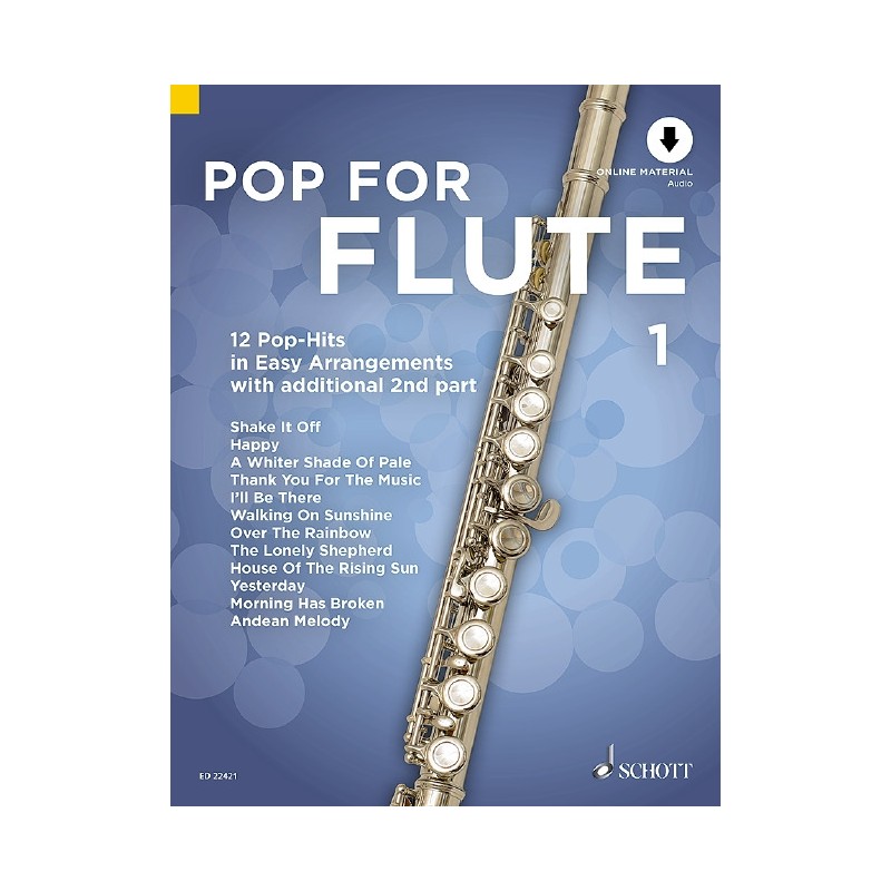 Partition pour 2 flûtes traversière - Série Pop for flute