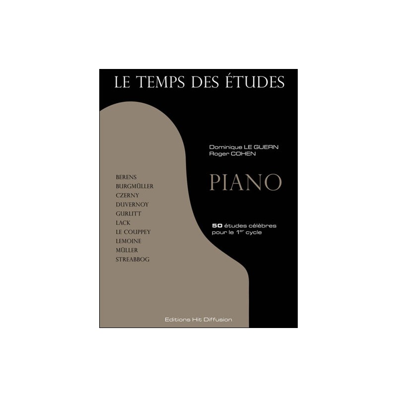 Le temps des études partition piano