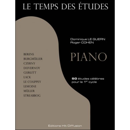 Le temps des études partition piano