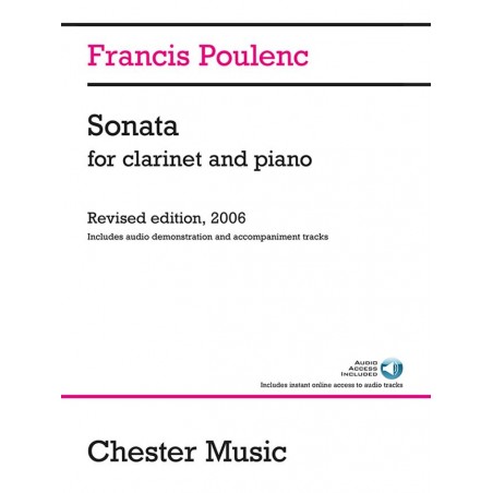 Partition Poulenc sonate clarinette CH83556 le kiosque à musique Avignon