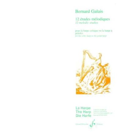 galais 12 etudes melodiques partition harpe