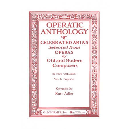 Kurt Adler Operatic Anthology volume 1 soprano HL50325830 Le kiosque à musique Avignon