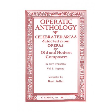 Kurt Adler Operatic Anthology volume 1 soprano HL50325830 Le kiosque à musique Avignon