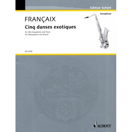 Partition Danses Exotiques de Jean Françaix Avignon Le kiosque à musique