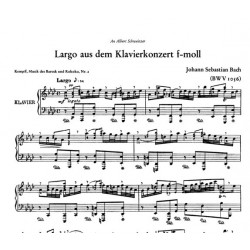 BACH Largo BWV 1056 Arrangement de Kempff partition