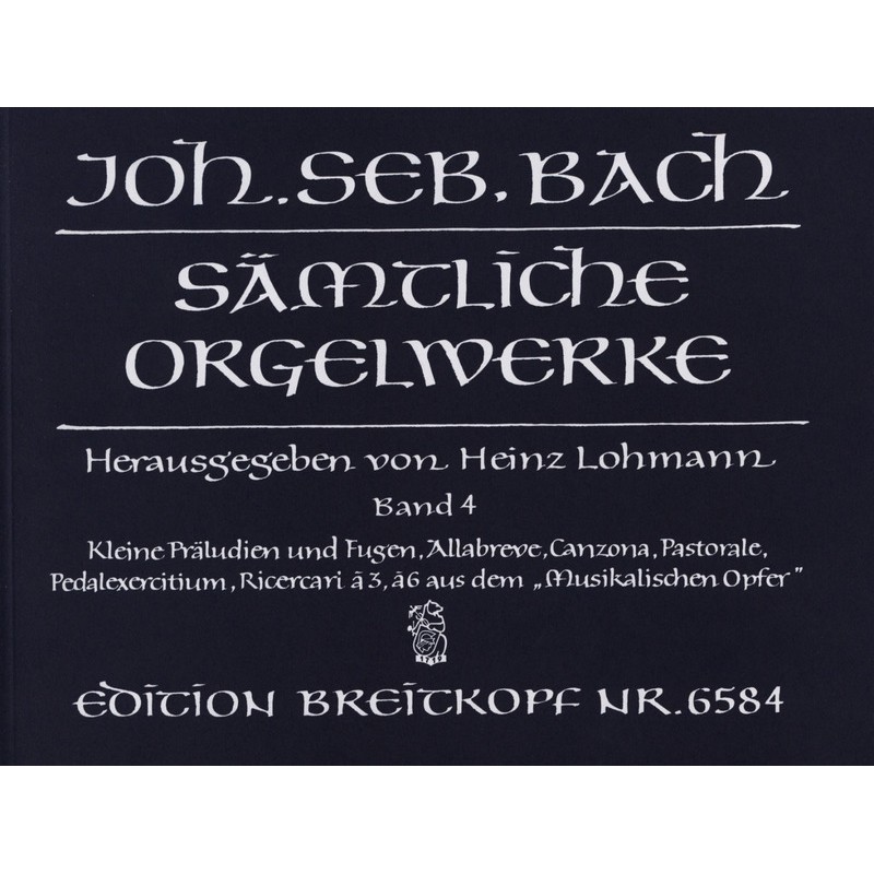 bach oeuvre complète pour orgue partition