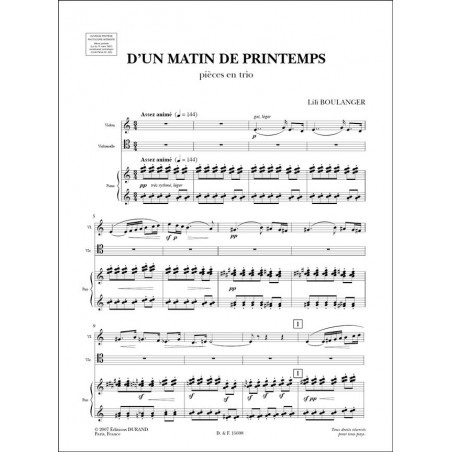 lili boulanger d'un matin de printemps partition