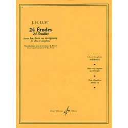 24 ETUDES DE LUFT POUR HAUTBOIS OU SAXOPHONE le kiosque à musique Avignon