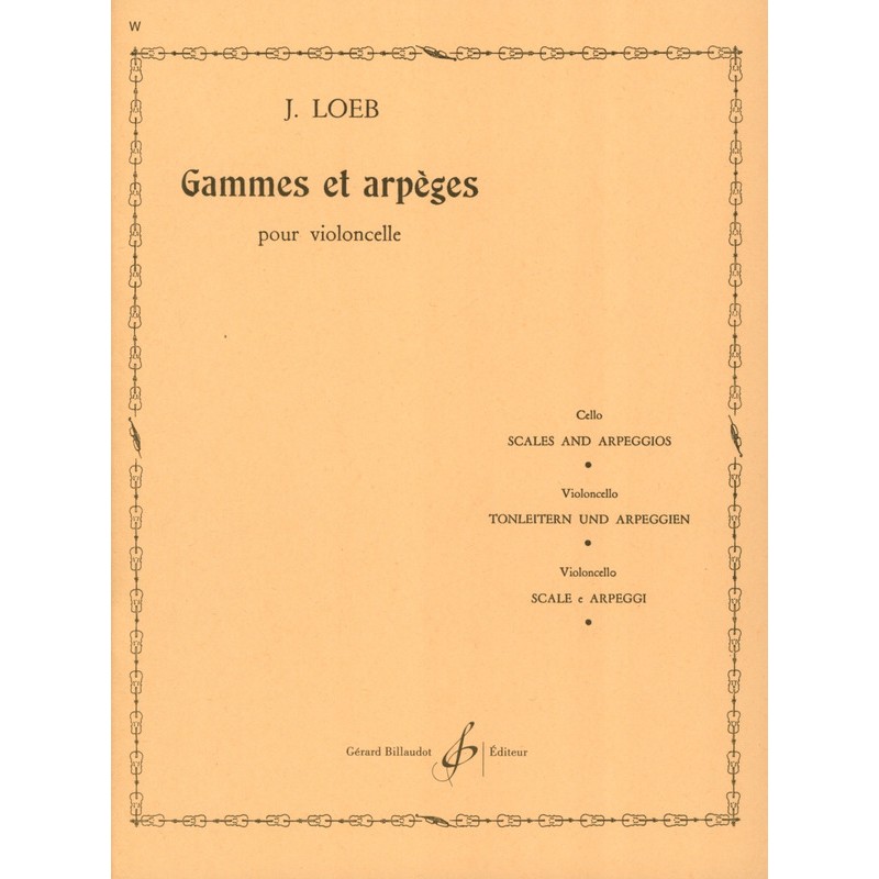 Loeb gammes et arpèges partition violoncelle