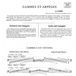 Loeb gammes et arpèges partition violoncelle