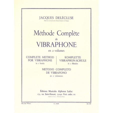 Delecluse méthode complete vibraphone