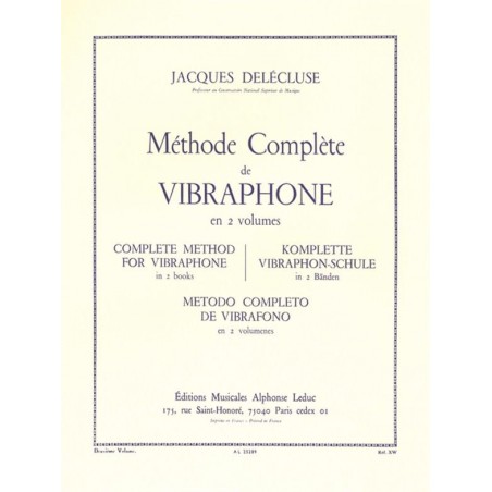 Delecluse méthode complete vibraphone