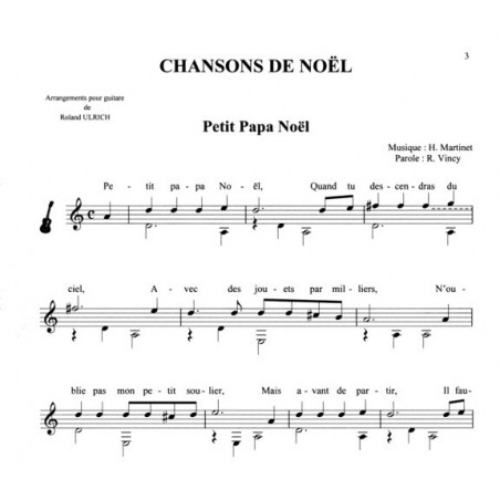 partitions chansons de noel pour guitare