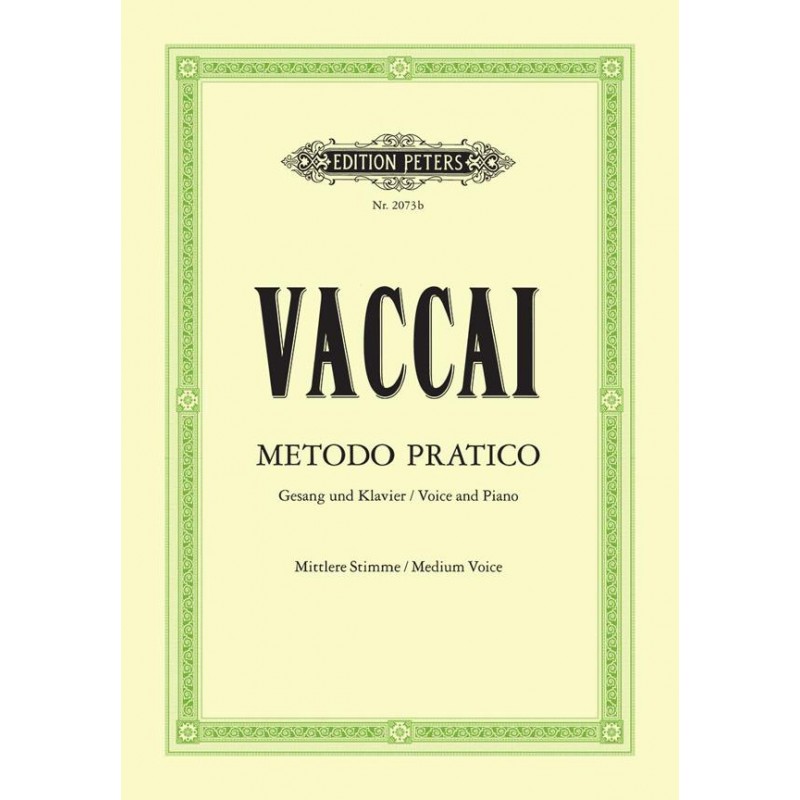 VACCAI METODO PRATICO VOIX MOYENNE EP2073b Le kiosque à musique Avignon