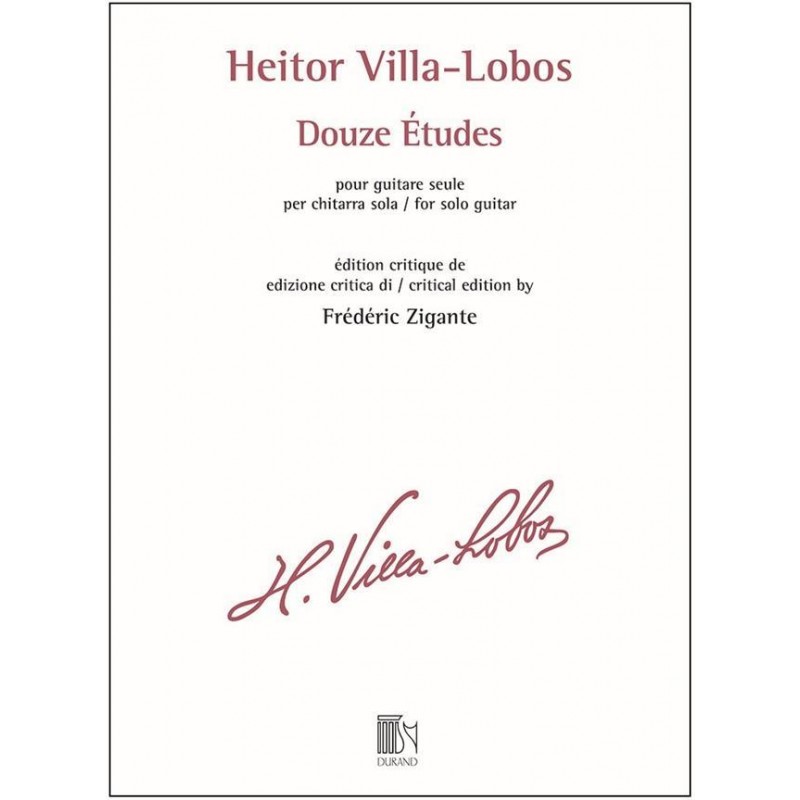 Partition guitare VIlla Lobos 12 Etudes Le kiosque à musique Avignon Partition guitare VIlla Lobos 12 Etudes Le kiosque à musique Avignon