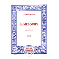 Gabriel Fauré 20 mélodies volume 2 - Partition soprano