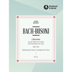Partition piano Bach Busoni Chaconne BWV 1004 EB2334 Kiosque musique Avignon
