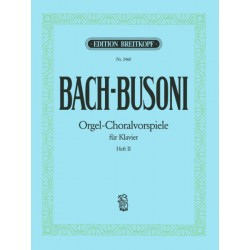 Partition piano Bach Busoni Chorals Préludes EB2460 Kiosque musique Avignon